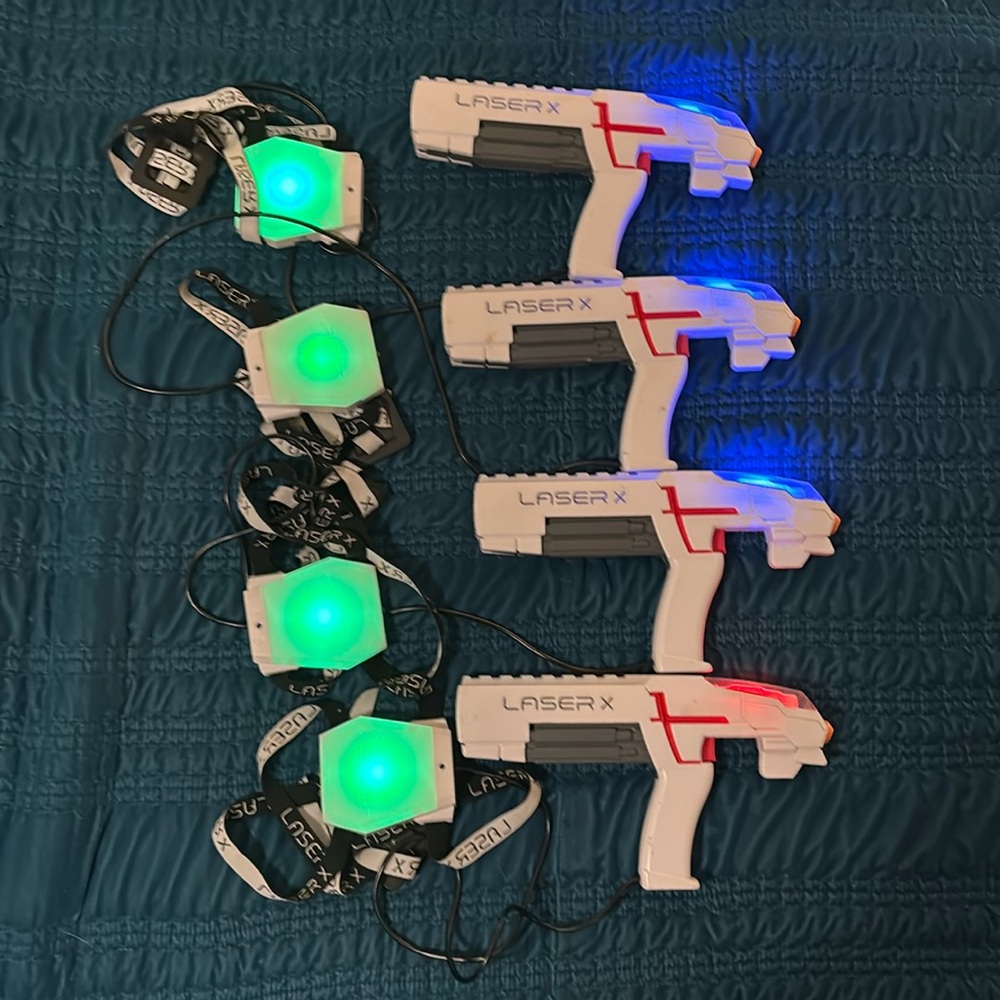 🔫 Laser X Blaster Set for Four Players